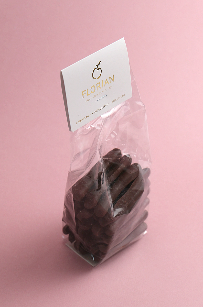 orangette au chocolat noir en sachet - confiserie Florian